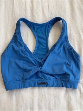 Gymshark Blue Twist-Front Racerback Sports Bra